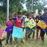 Flying a kite